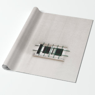 Building window architecture old wrapping paper