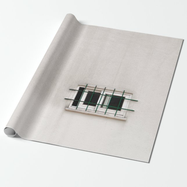 Building window architecture old wrapping paper (Unrolled)
