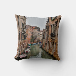 Buildings along canals of Venice Cushion