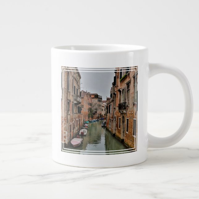 Buildings along canals of Venice Large Coffee Mug (Right)