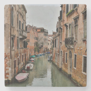 Buildings along canals of Venice Stone Coaster