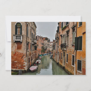 Buildings along canals of Venice Thank You Card