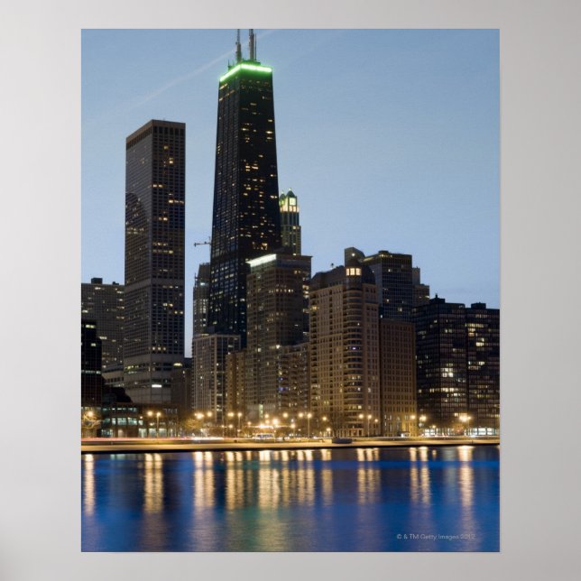Buildings along the downtown Chicago lakefront Poster (Front)