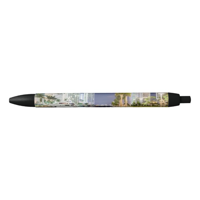 Buildings along the Miami River Riverwalk Black Ink Pen (Front)