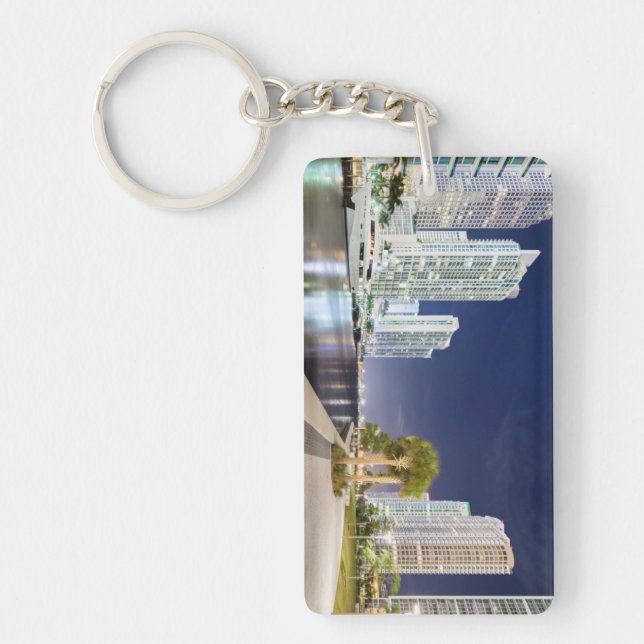 Buildings along the Miami River Riverwalk Key Ring (Front)