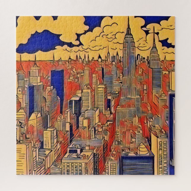 Buildings City Art Jigsaw Puzzle (Vertical)