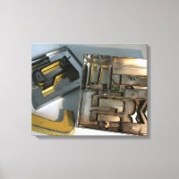 Building's Game Metal Letters Typography Canvas