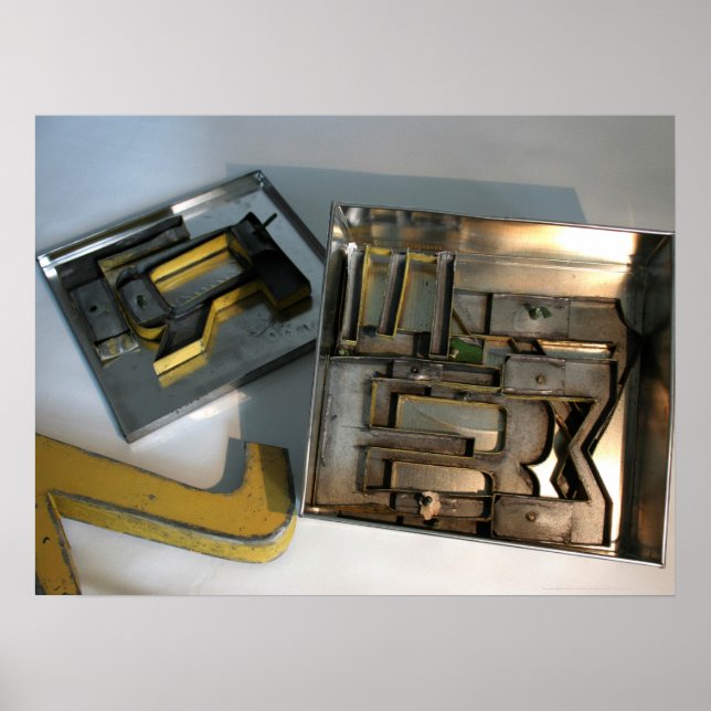 Building's Game Metal Letters Typography Poster (Front)