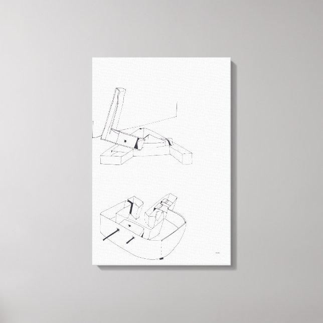 Building's Games LAG Monogram Drawing 16 Canvas (Front)