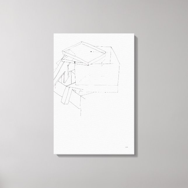 Building's Games Letters in the box Drawing 9 C Canvas Print (Front)
