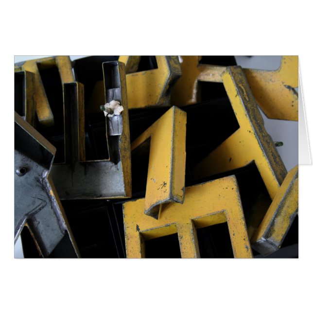 Building's Games Metal Letters Abstract Typography (Front Horizontal)