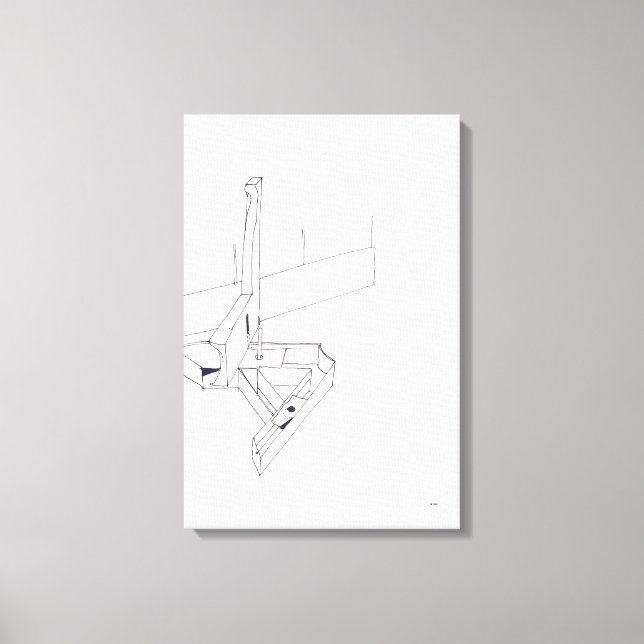 Building's Games with A Monogram Drawing 14 Canvas Print (Front)
