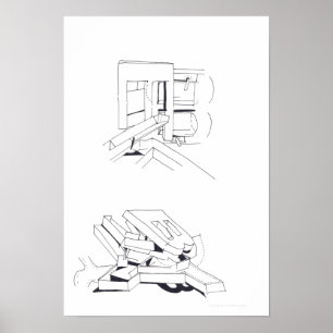 Building's Games with Letters Drawing 8 Poster