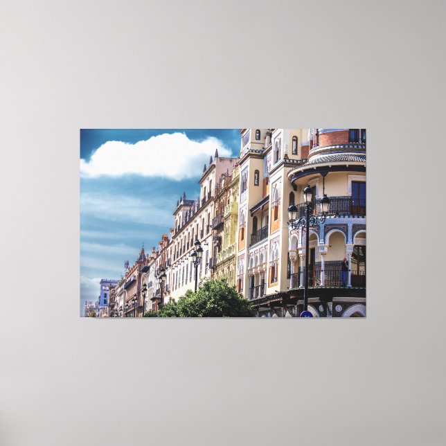 Buildings in Sevilla, Spain Canvas Print (Front)