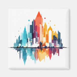 Buildings Landscape Modern Skyscrapers City Life Magnet
