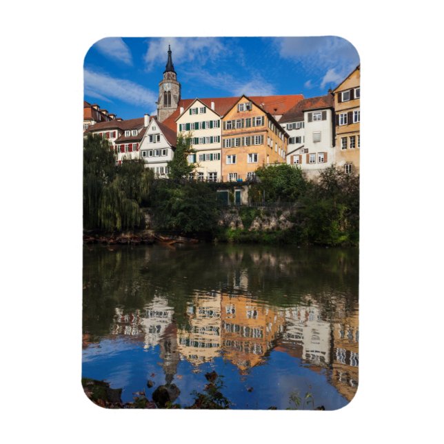 Buildings Line the River | Germany Magnet (Vertical)