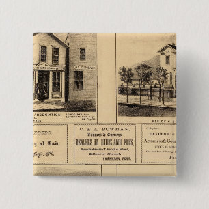 Buildings, Oil City, Franklin, Tarr Farm 15 Cm Square Badge
