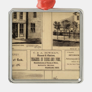 Buildings, Oil City, Franklin, Tarr Farm Metal Tree Decoration