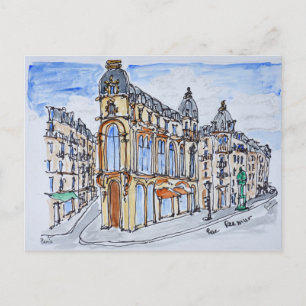 Buildings on Rue Reaumur, Paris, France Postcard