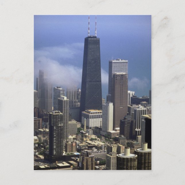 Buildings, view from top of Sears Tower, Chicago, Postcard (Front)