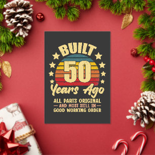 Built 50 Years Ago All Parts Original 50 Birthday Acrylic Invitations