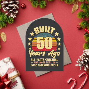 Built 50 Years Ago All Parts Original 50 Birthday Acrylic Invitations