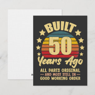 Built 50 Years Ago All Parts Original 50 Birthday Invitation