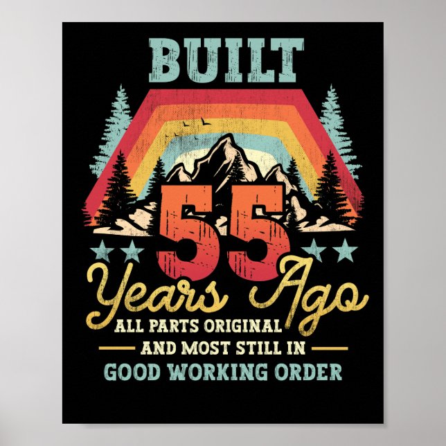 Built 55 Years Ago All Parts Original 55th Birthda Poster (Front)