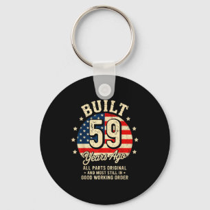 Built 59 Years Ago Funny 59th Birthday Vintage Usa Key Ring