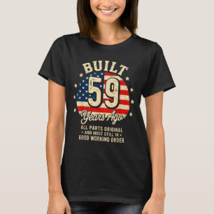 Built 59 Years Ago Funny 59th Birthday Vintage Usa T-Shirt