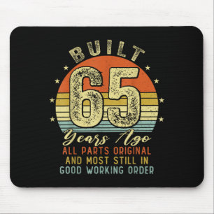 Built 65 Years Ago Funny 65th Birthday Vintage 196 Mouse Mat