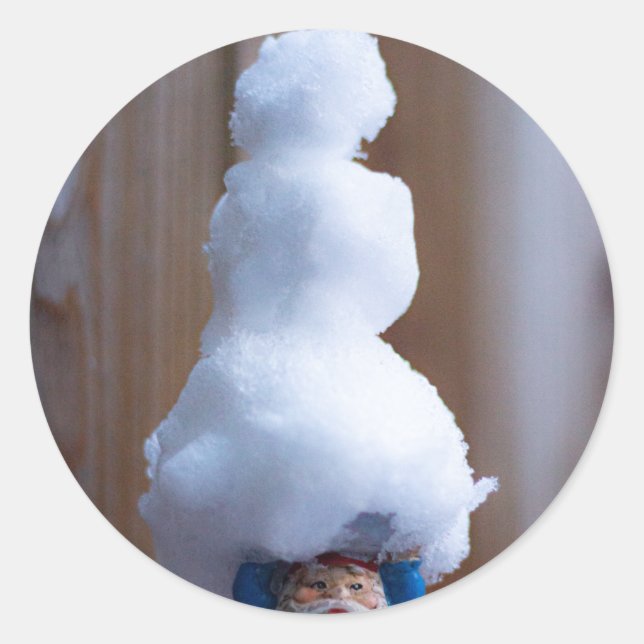 Built a Snowman V Classic Round Sticker (Front)