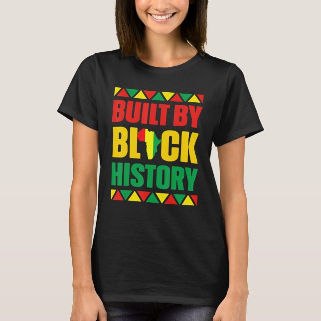Built By Black History Month Afro Frican Pride Men T-Shirt (Front)