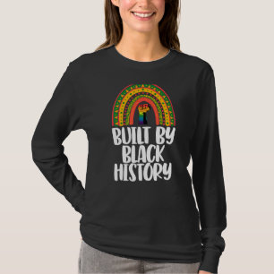 Built By Black History Rainbow Women African Black T-Shirt