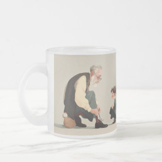 Built By Love. Guided By Dad Frosted Glass Coffee Mug