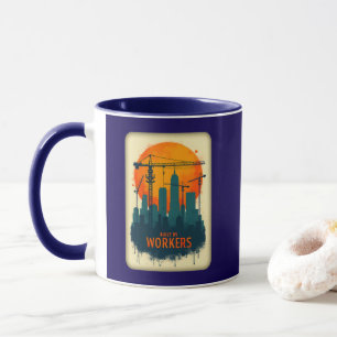 Built by Workers City Builder Labor Day Design Mug