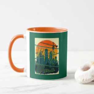 Built by Workers City Skyline Vintage Labor Day De Mug