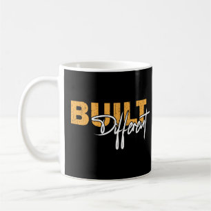 Built Different Bold Motivational Typography Des Coffee Mug