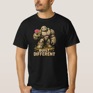 Built Different Cute Stone Golem DND Fantasy Humou T-Shirt