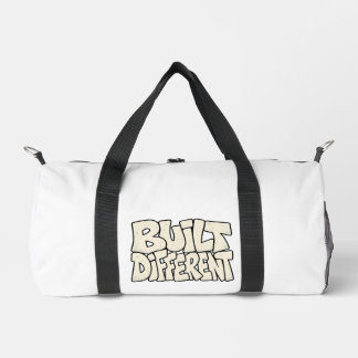 Built Different — Elite Mindset Motivation Graphic Duffle Bag