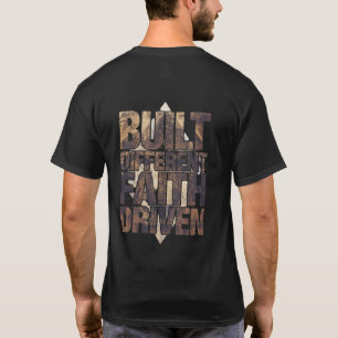 Built Different Faith Driven Shirt   Christian Gym