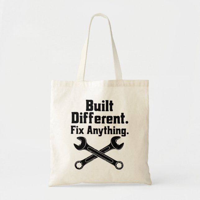 Built Different Fix Anything Mechanic Wrench  Tote Bag (Front)