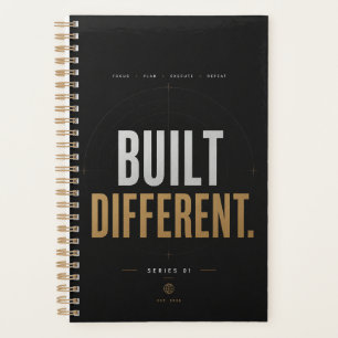 Built Different Notebook Minimalist Motivationa Planner
