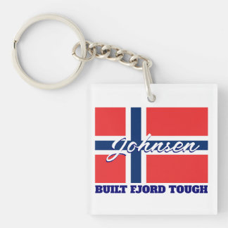 "Built Fjord Tough" and Norwegian Flag Key Ring