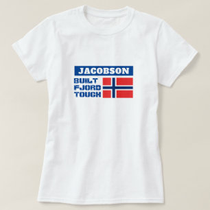 "Built Fjord Tough" and Norwegian Flag T-Shirt