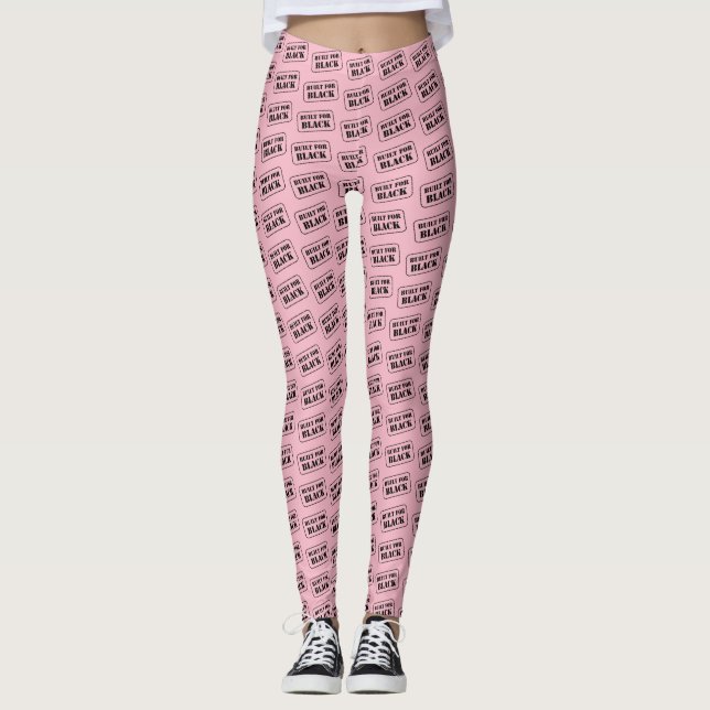 Built for Black Pink Leggings (Front)