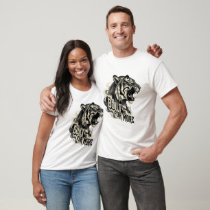 Built For More Fierce Roaring Tiger Motivational T-Shirt