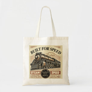 Built for Speed – Customisable Steam Train Tote Bag