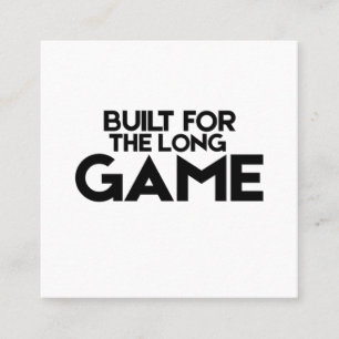 Built For The Long Game Minimalist Business Card