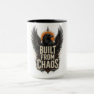 Built From Chaos – Gothic Raven Art Mug